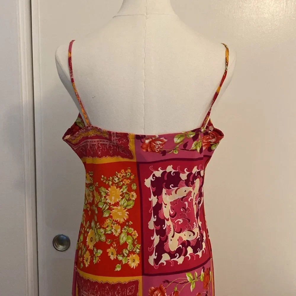 Vintage 90's Floral Patchwork Bohemian Midi Sundress Size Medium
